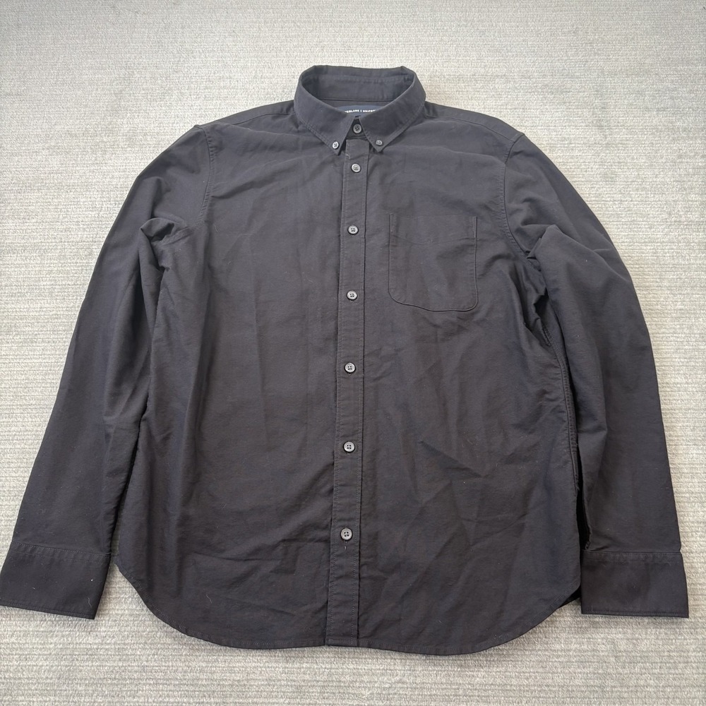 Everlane Button Down Shirt Men M Black Cotton Oxford Classic Office‎ Uniform